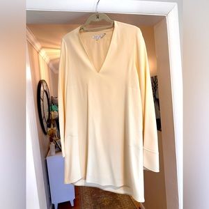 Helmut Lang silk long-sleeve mini dress with pockets